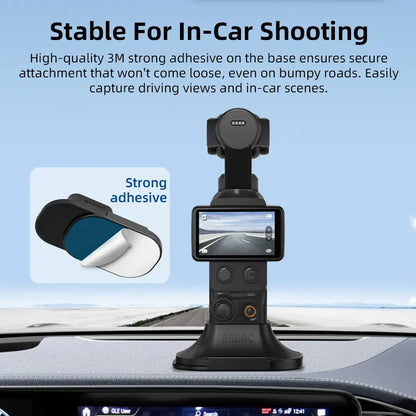 Dji Osmo Pocket4/3 Car Silicone Base Camera Mount, Detachable Desktop Adhesive Stand, Multi-Functional Stable Tripod, Portable Live Streaming Photo Accessory, Video Recording Accessories, Camera Accessories for Photography