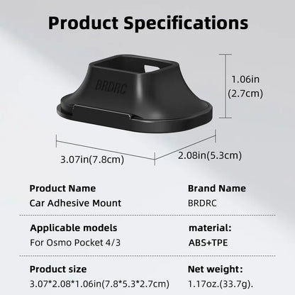 Dji Osmo Pocket4/3 Car Silicone Base Camera Mount, Detachable Desktop Adhesive Stand, Multi-Functional Stable Tripod, Portable Live Streaming Photo Accessory, Video Recording Accessories, Camera Accessories for Photography