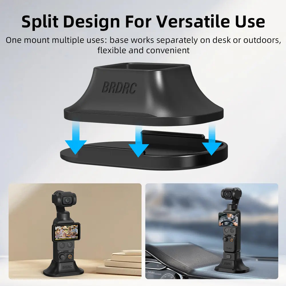 Dji Osmo Pocket4/3 Car Silicone Base Camera Mount, Detachable Desktop Adhesive Stand, Multi-Functional Stable Tripod, Portable Live Streaming Photo Accessory, Video Recording Accessories, Camera Accessories for Photography