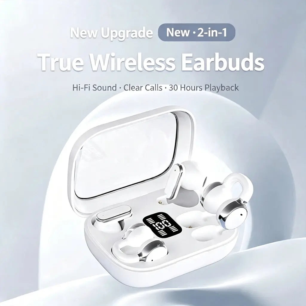 Wireless Bluetooth in Ear or Ear Clip Earphones Dual Bluetooth Earphones Sports Music Earphones